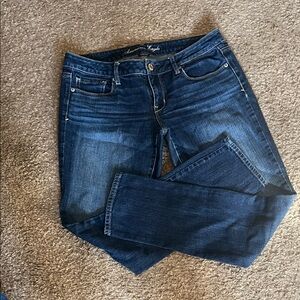 American Eagle Outfitters Women's Dark Blue Skinny Jeans